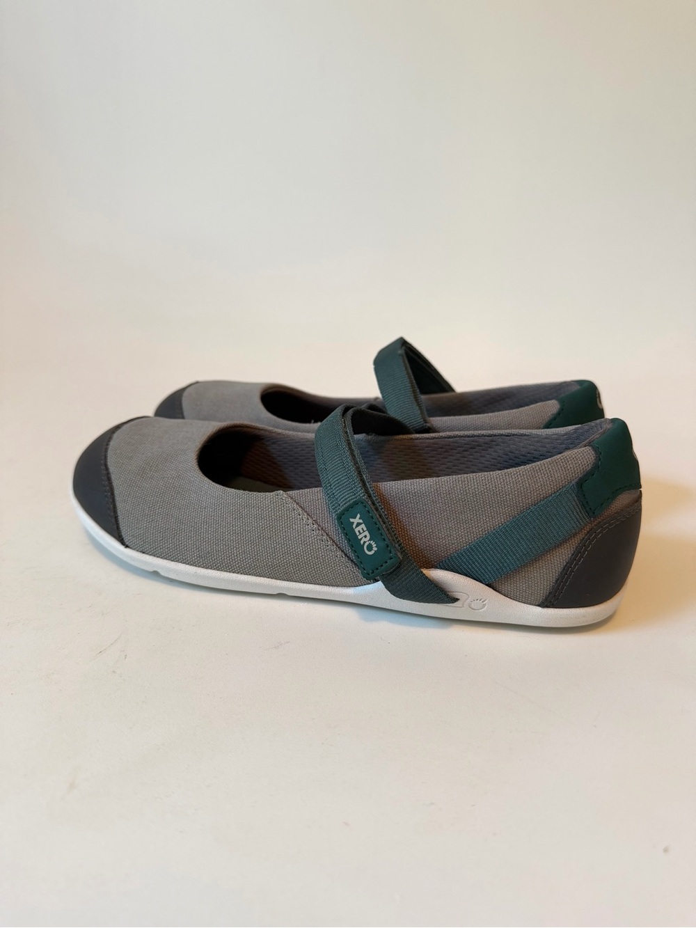 Xero Cassie Teal Mary Jane Flats Loafers Hemp Canvas Barefoot Shoe Womens Size 9 - Picture 2 of 16